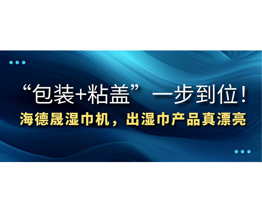 “包裝+粘蓋”一步到位！海德晟濕巾機，出濕巾產(chǎn)品真漂亮