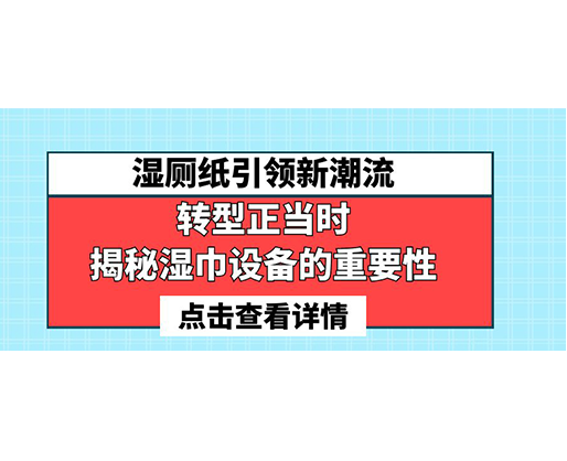 濕廁紙引領新潮流，轉(zhuǎn)型正當時-揭秘濕巾設備的重要性
