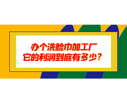 辦個洗臉巾加工廠，它的利潤到底有多少？