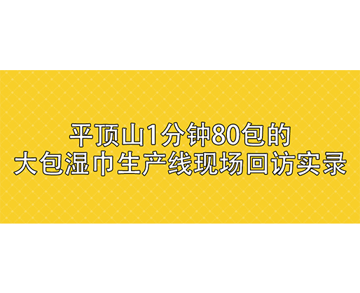 平頂山1分鐘80包的大包濕巾生產(chǎn)線現(xiàn)場(chǎng)回訪實(shí)錄